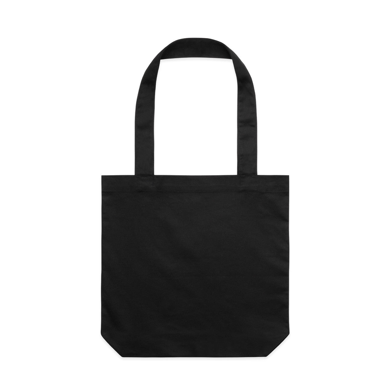 AS Colour 1007 black basic tote bag with long handles and one size design