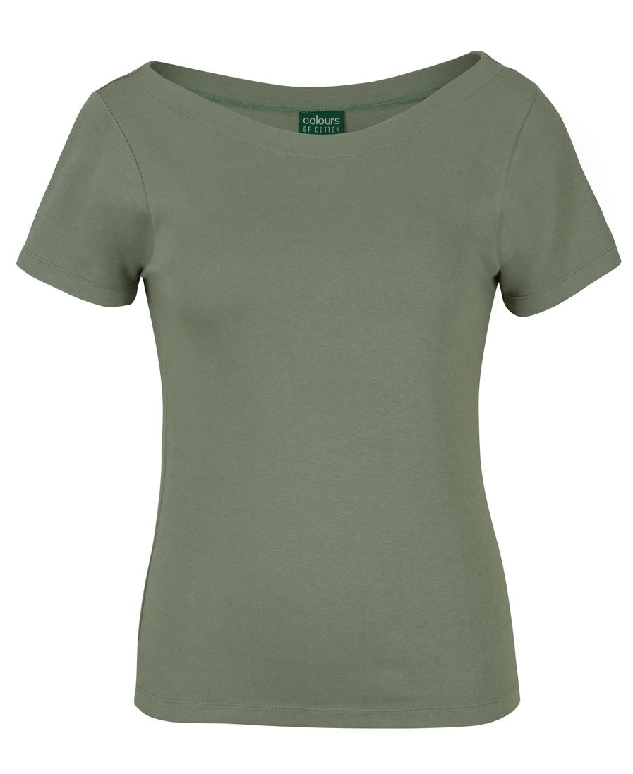 C of C LADIES S/S BOAT NECK TEE