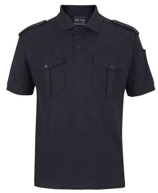 JB's S/S 250 EPAULETTE POLO BLACK -XS - Black