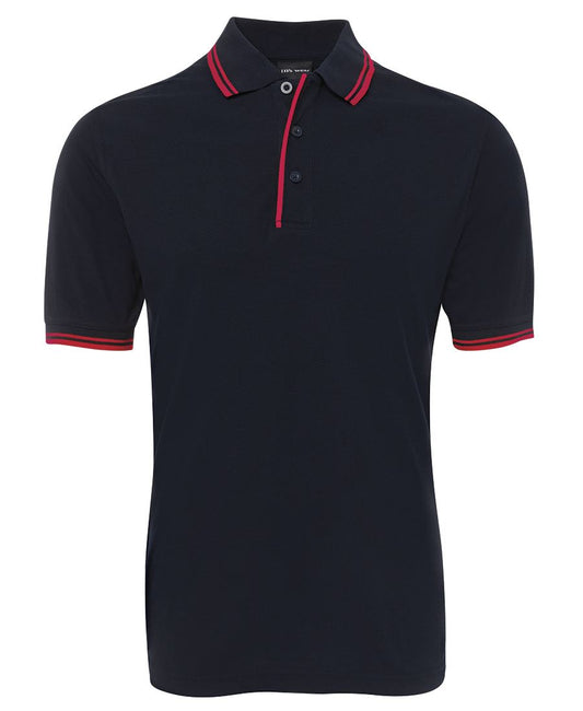 JB's CONTRAST POLO BLACK/RED - 3XS - Navy/Red