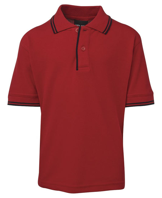JB's KIDS CONTRAST POLO RED/NAVY-04 - Red/Navy