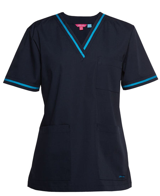 JB's CONTRAST LADIES SCRUBS TOP - 4SCT1