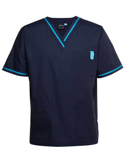 JB's CONTRAST UNISEX SCRUBS TOP - 4SCT