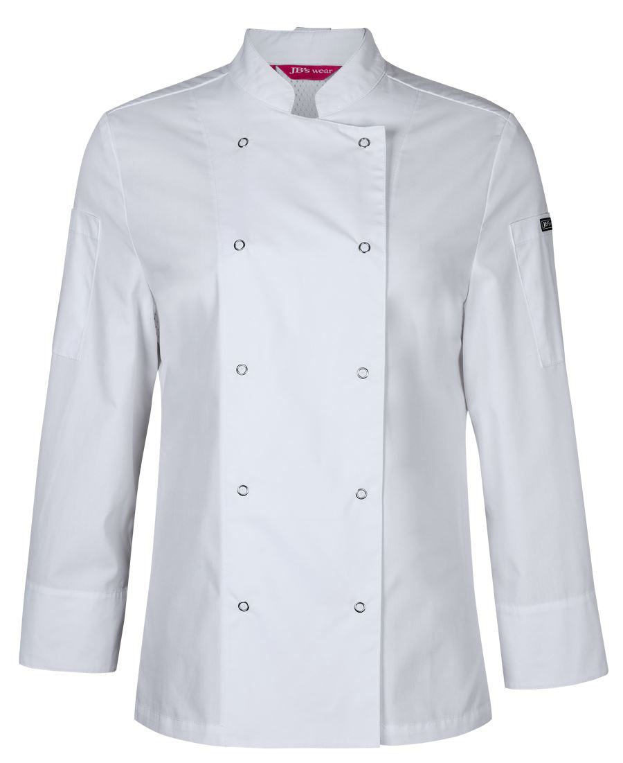 JB's LADIES L/S SNAP BUTTON CHEFS JACKET