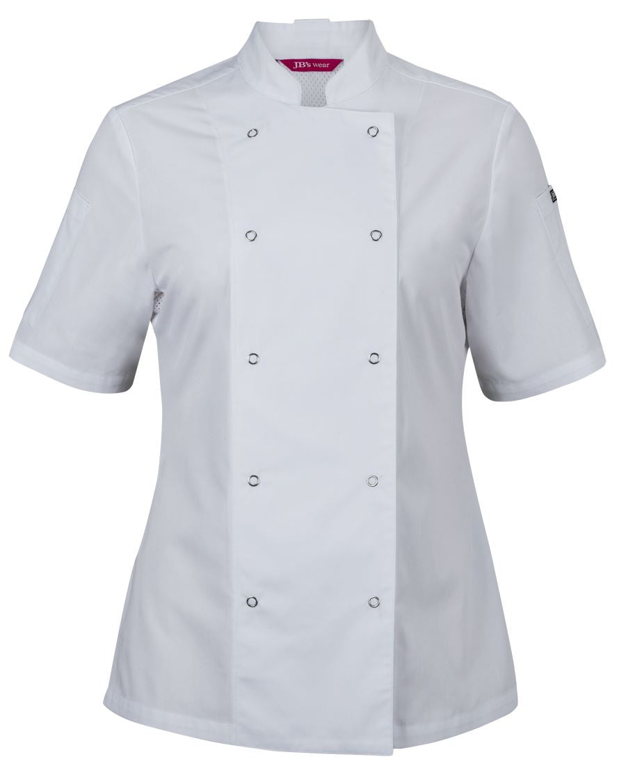 JB's LADIES S/S SNAP BUTTON CHEFS JACKET