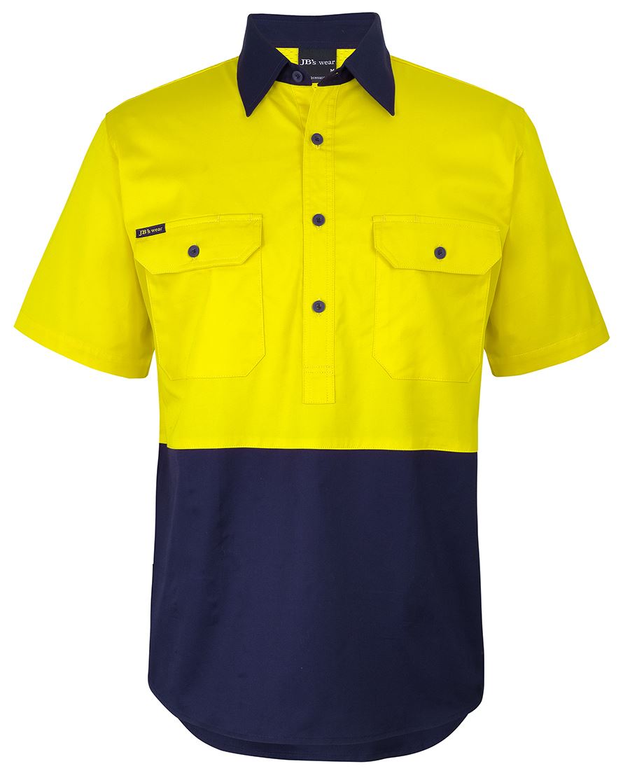 JB's HV CLOSE FRONT S/S 150G WORK SHIRT - 6HVCW