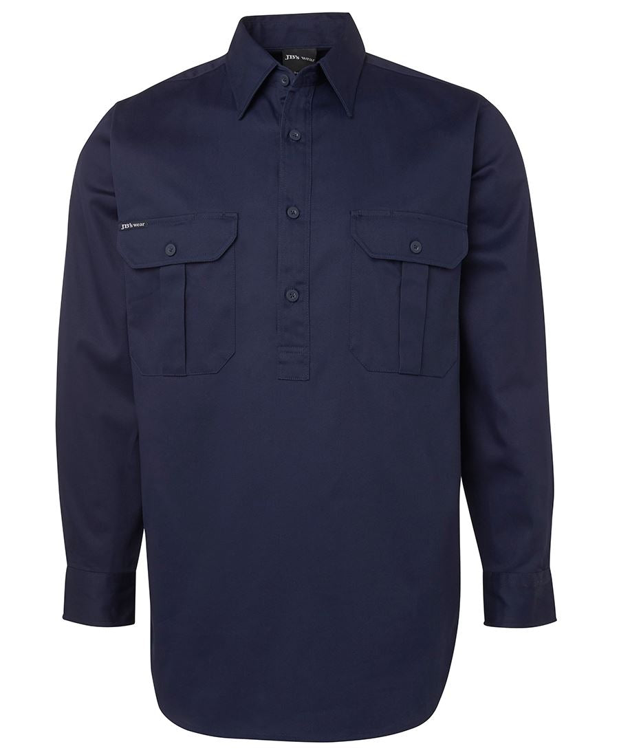 JB's CLOSE FRONT L/S WORK SHIRT - 6WSCF