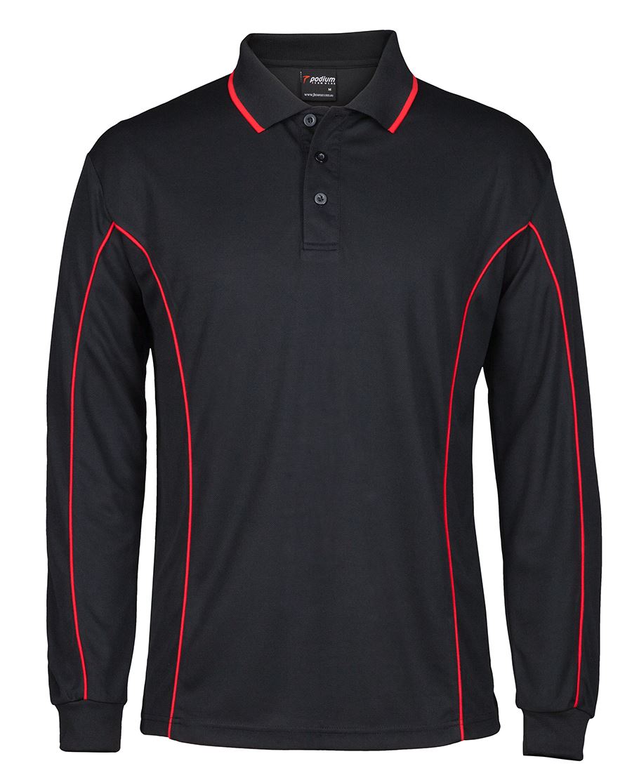 JB's PODIUM L/S PIPING POLO - 7PIPL