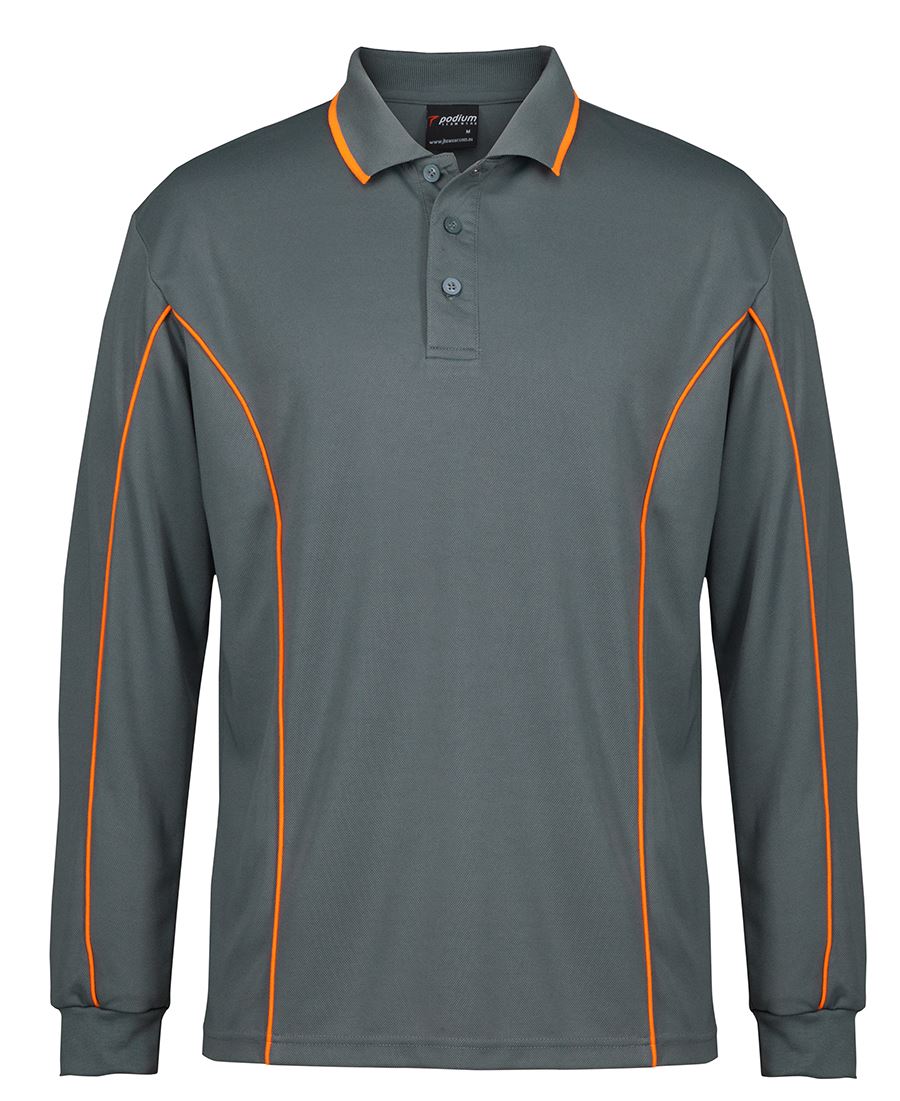 PODIUM L/S PIPING POLO