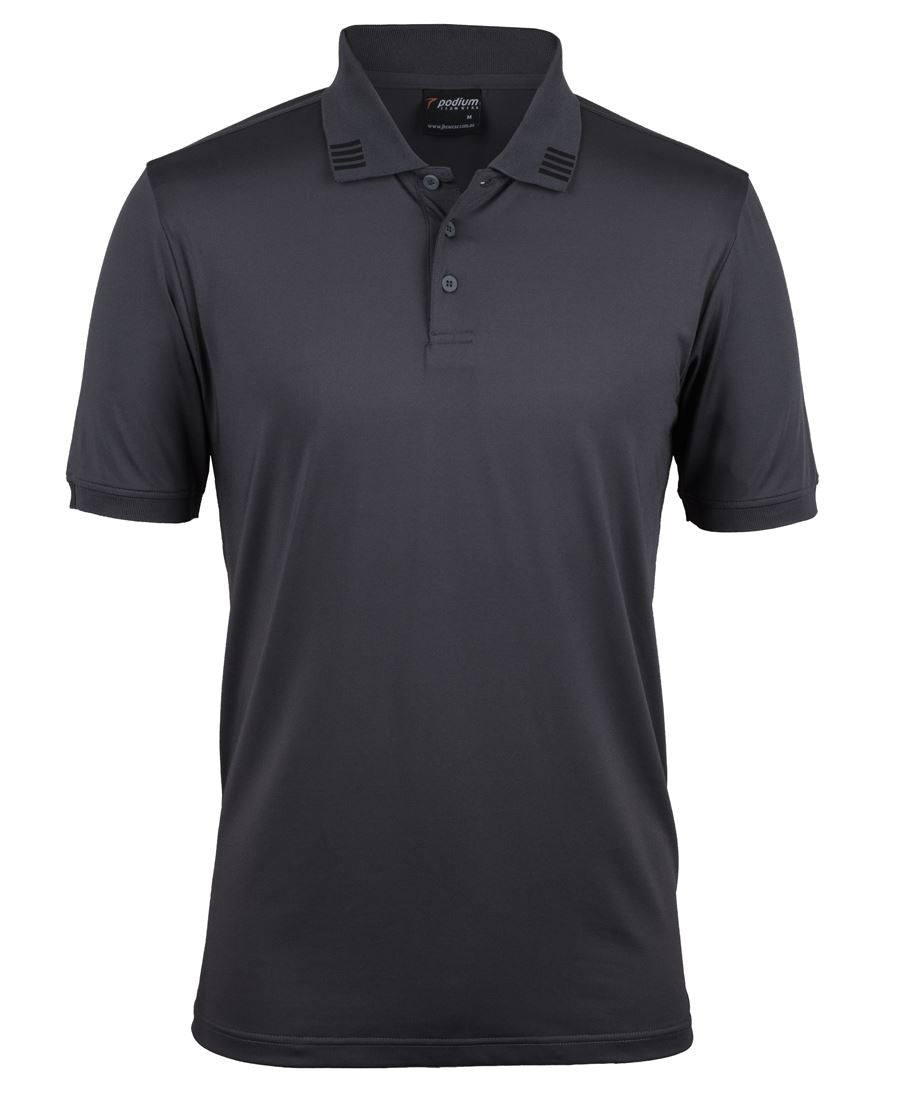 PODIUM 4 STRIPE S/S STRETCH POLO