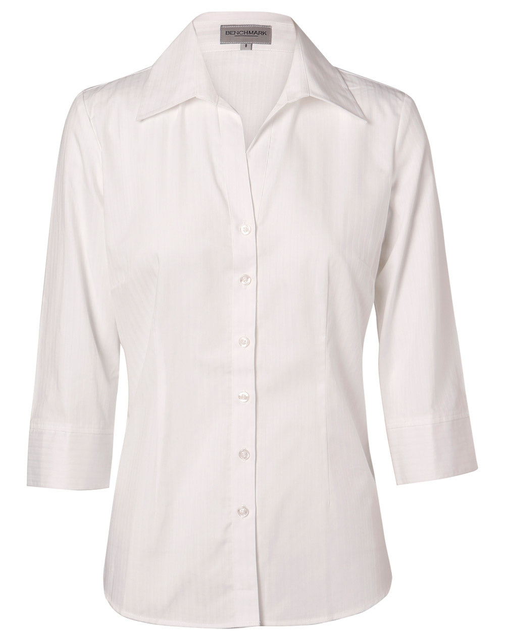 Women's Self Stripe 3/4 Sleeve Shirt - M8100Q