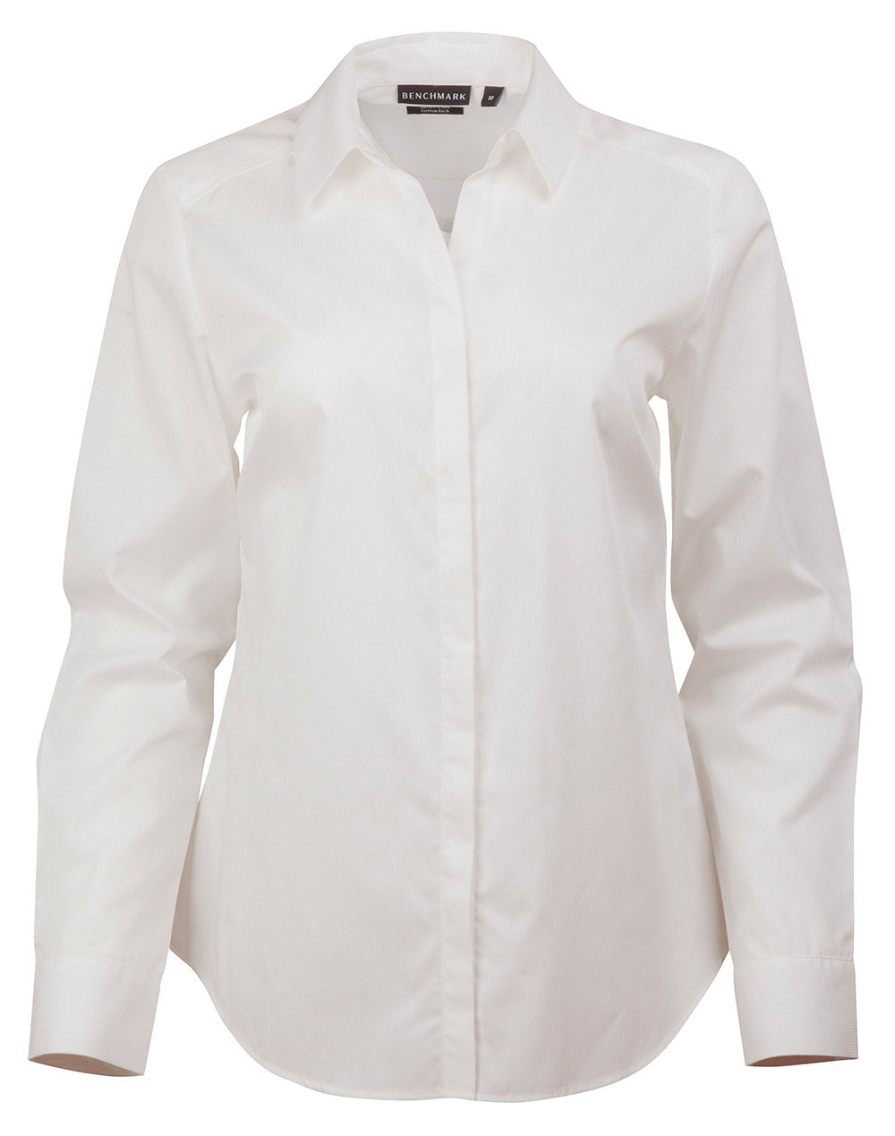 Ladies' Dobby Striped Taped L/S Shirt - M8110L