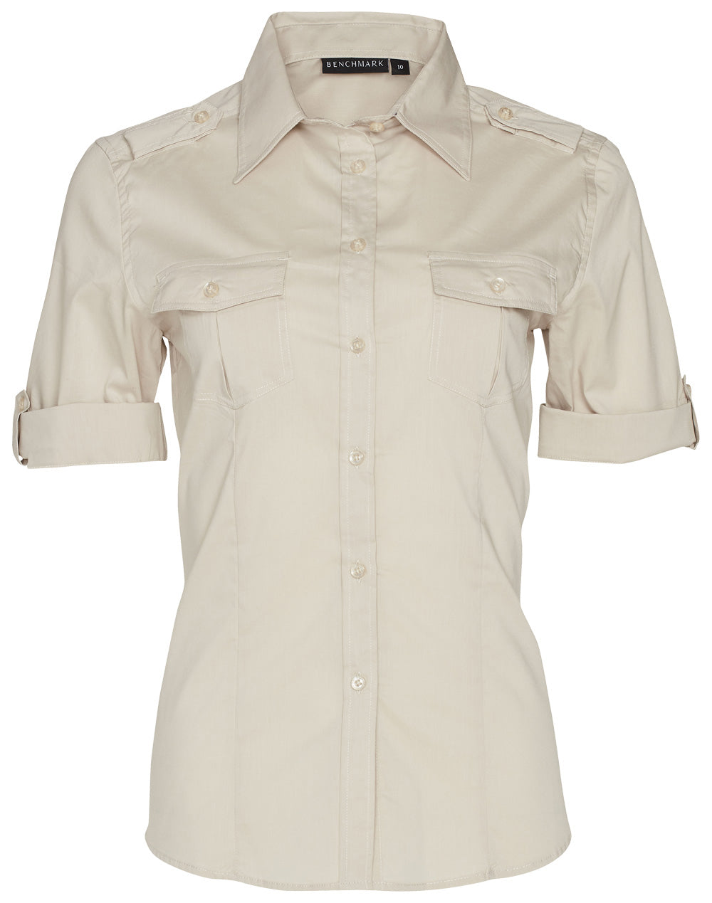 Women's Short Sleeve Military Shirt - M8911
