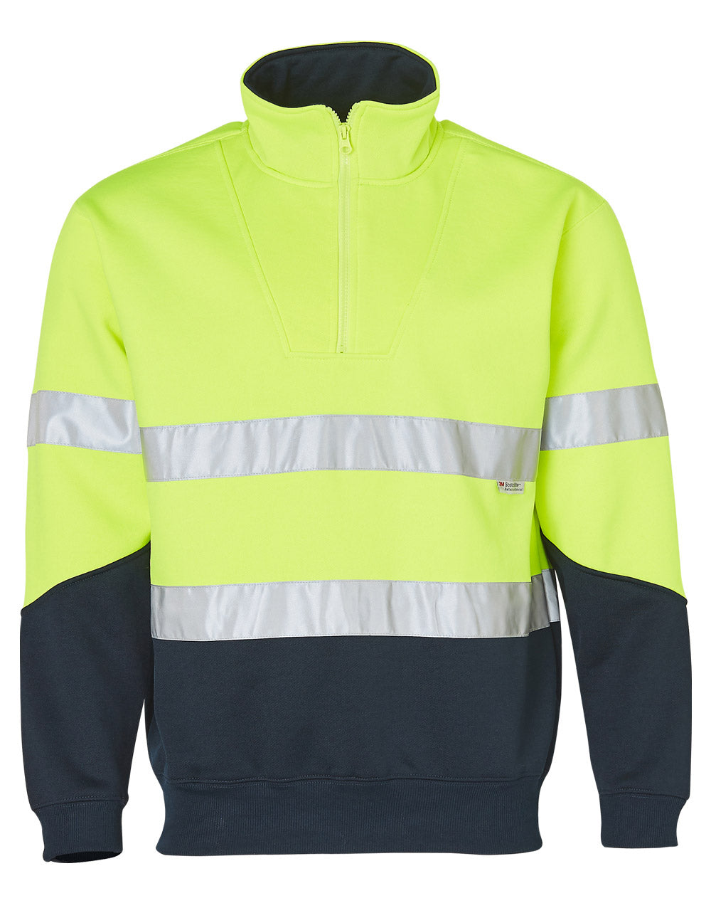 Hi-Vis L/S Fleecy Collar Sweater 3M Tapes - SW14