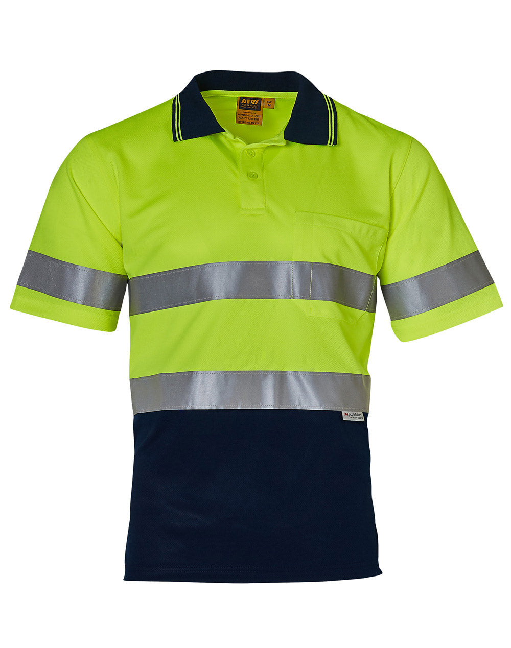 Hi-Vis S/S Safety Polo 3M Tapes - SW17A