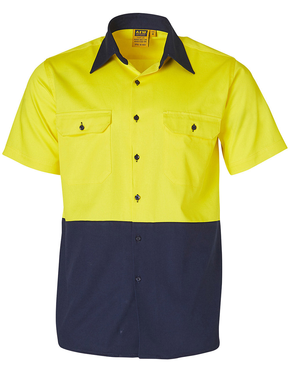 Hi-Vis two tone S/S cotton work shirt - SW53