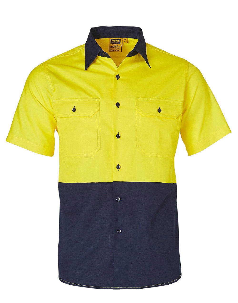 Hi-Vis two tone S/S cotton work shirt - SW57