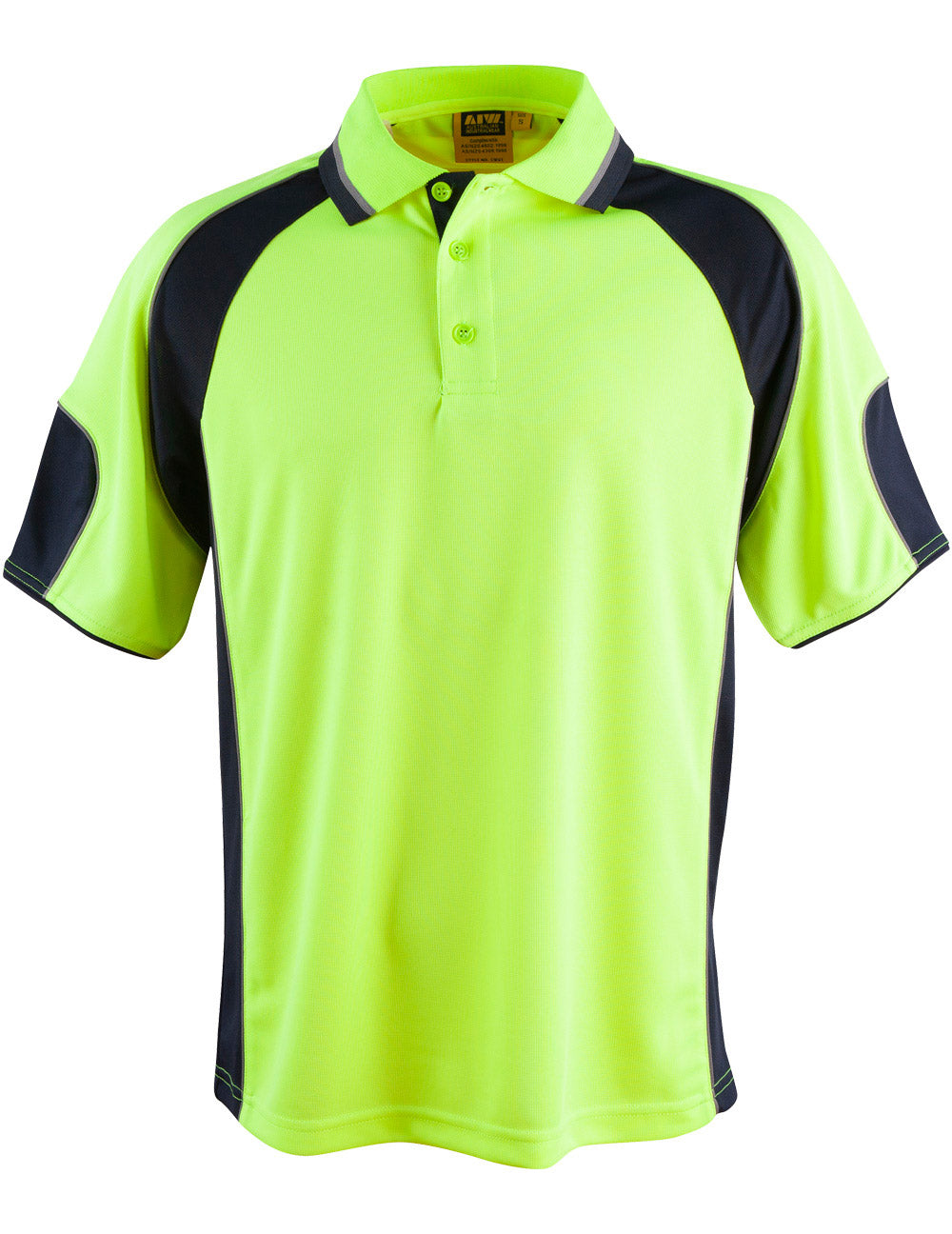 Men's Hi-Vis Cooldry Contrast Polo with Sleeve Panels - SW61