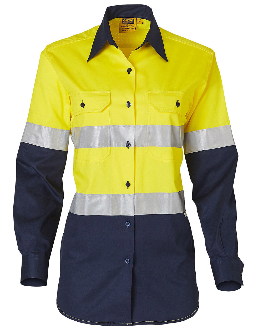 Ladies' Hi-Vis L/S Safety Shirt 3M Tape - SW65
