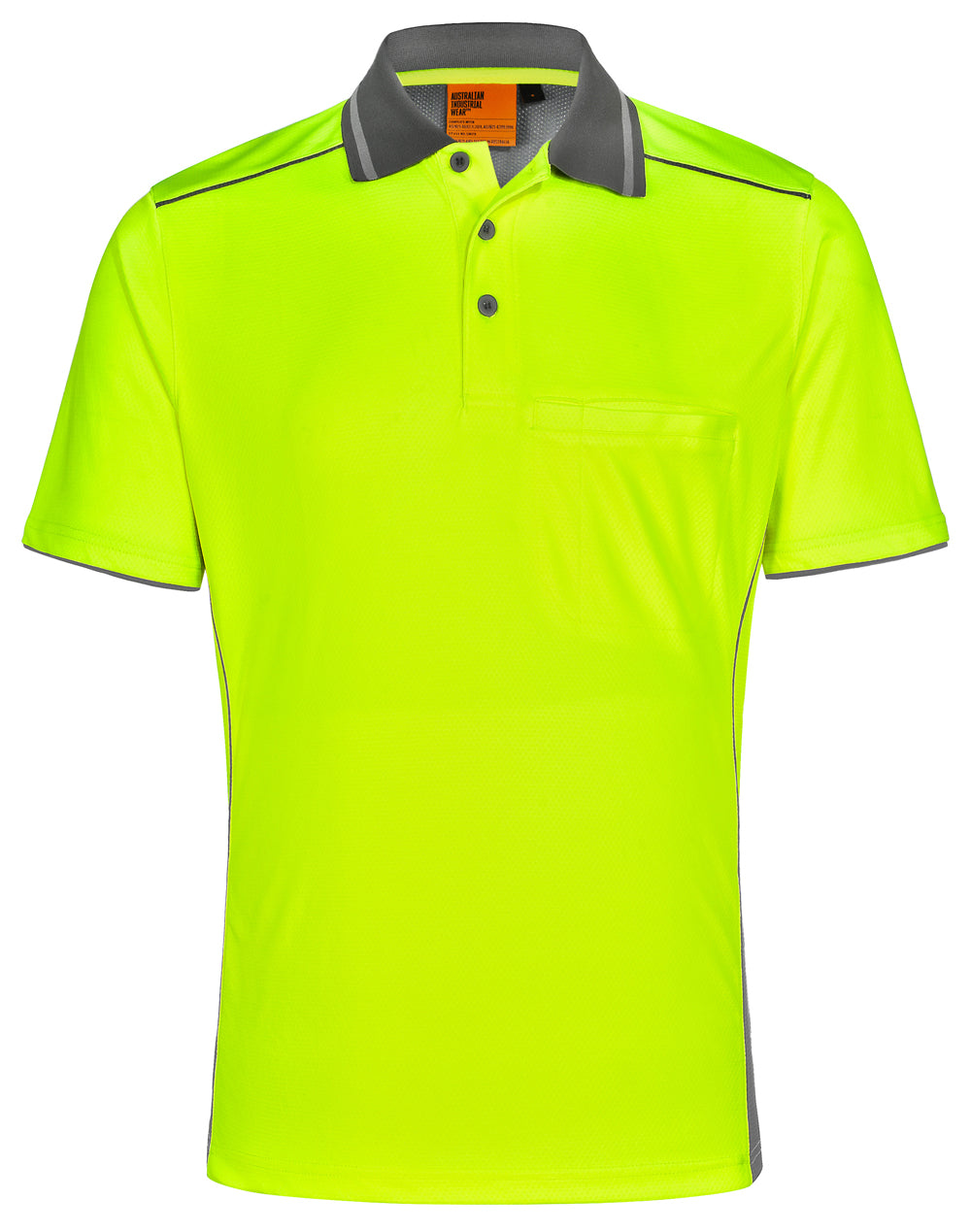 Hi-Vis Bamboo Charcoal Vented S/S Polo - SW79