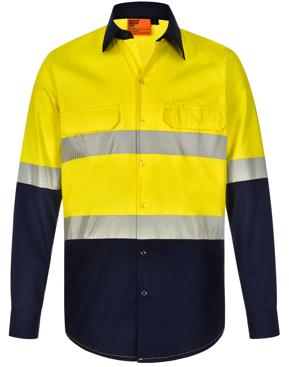 Hi-Vis Cool-Breeze Safety L/S Shirt (Segmented Tape) - SW83