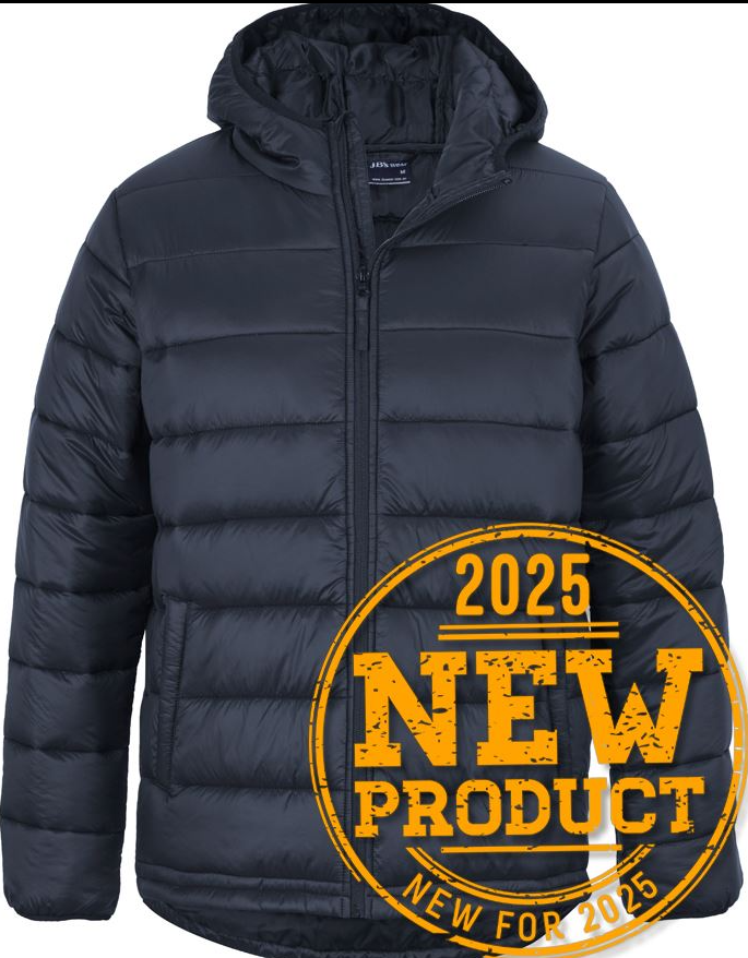 JB's URBAN HOODED PUFFER JACKET BLACK - 3AHU