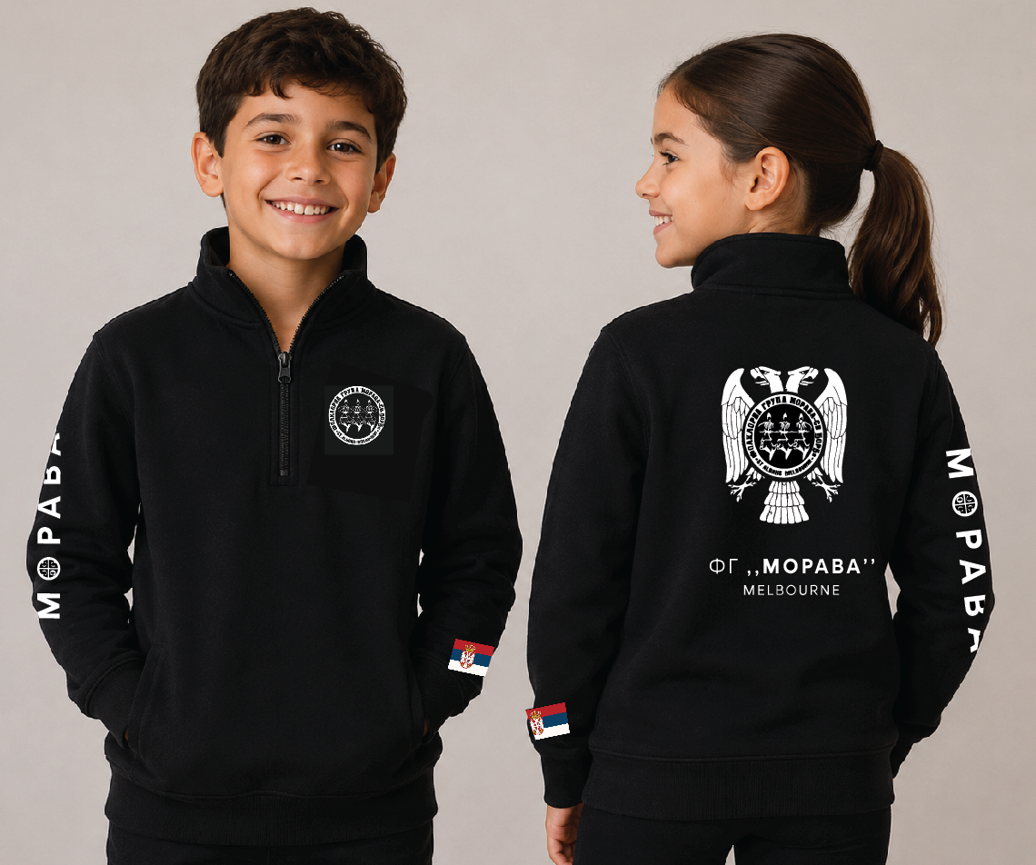 Morava Melbourne Kids & Adult - 1/2 zip collar fleecy sweat