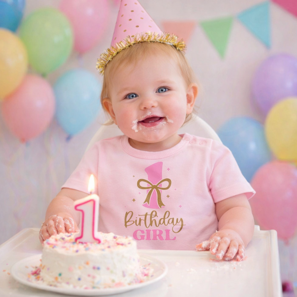 My First Birthday Bow and Ribbon Design