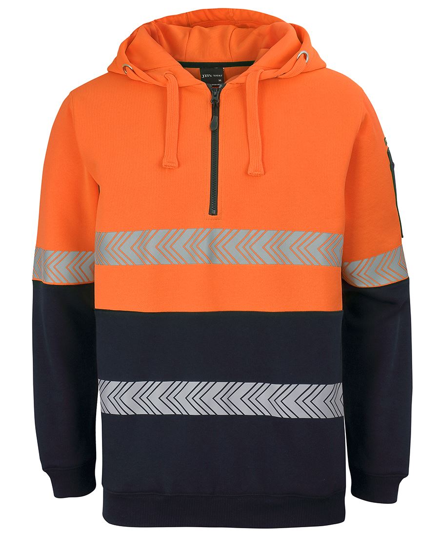 JB's HV (D+N) 1/2 ZIP SEGMENTED TAPE HOODIE