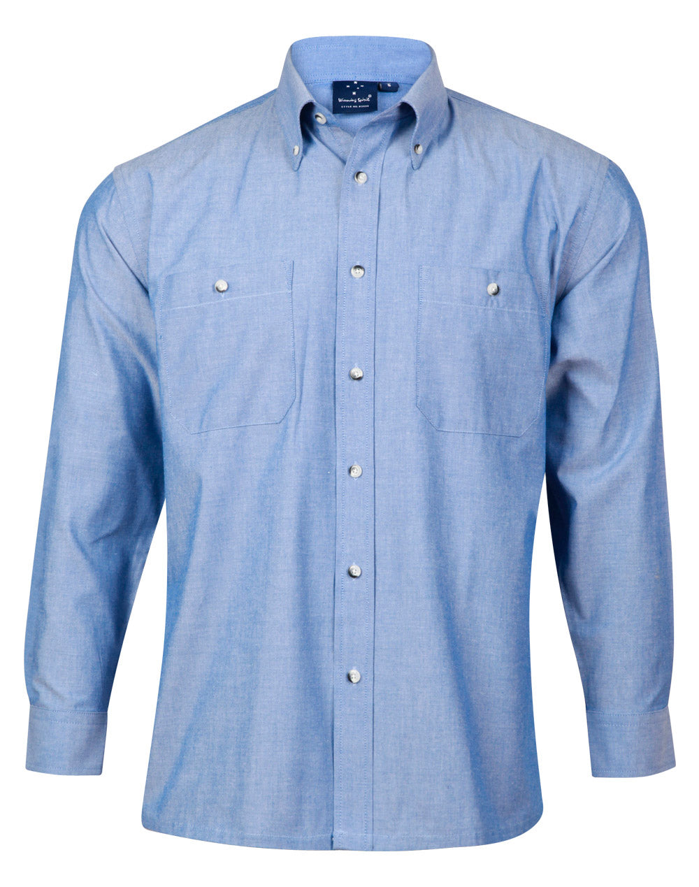 Mens w/f chambray shirt L/S - BS03L