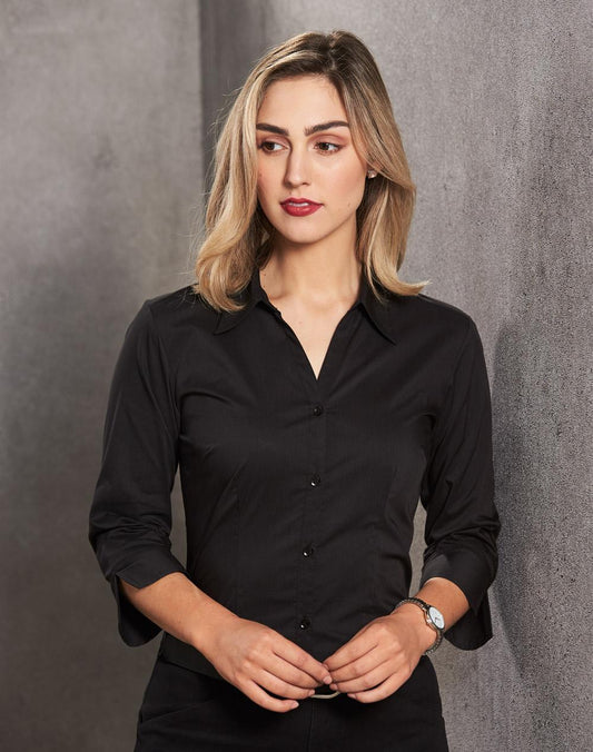 Ladies' 3/4 sleeve teflon shirt - BS07Q