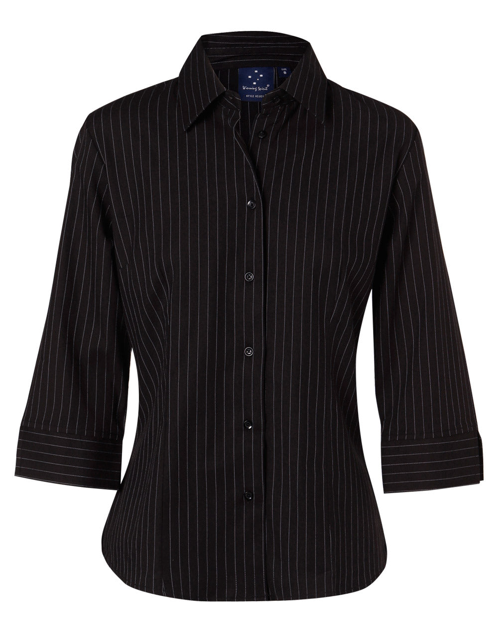 Ladies' 3/4 Sleeve Stretch Stripe Shirt - BS18