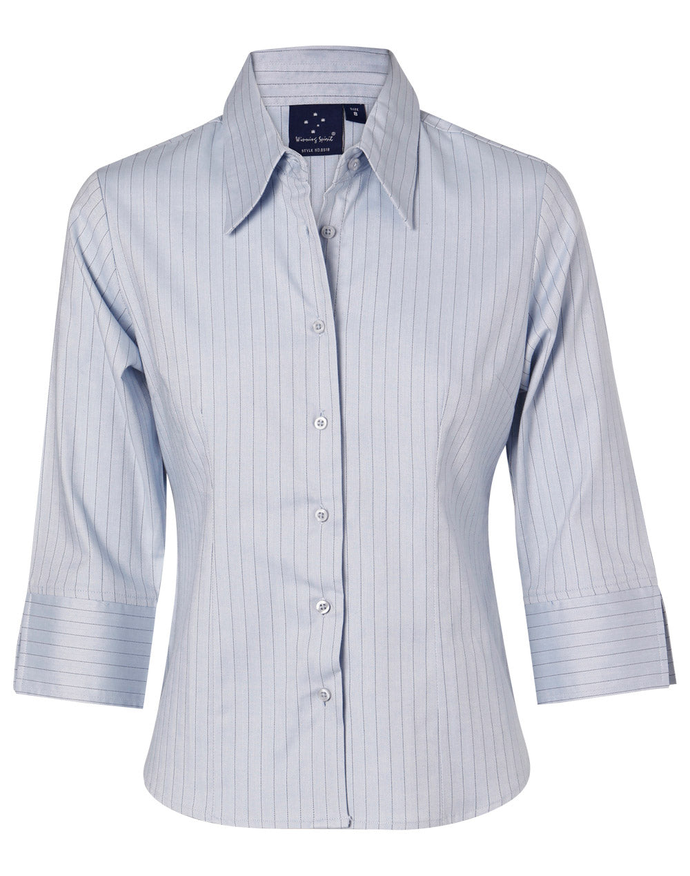 Ladies' 3/4 Sleeve Stretch Stripe Shirt - BS18