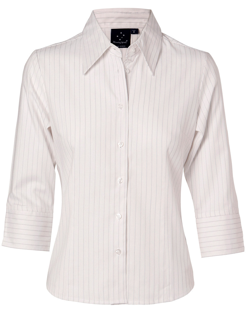 Ladies' 3/4 Sleeve Stretch Stripe Shirt - BS18