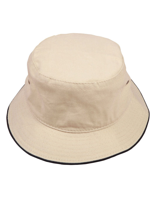 soft washed sandwich bucket hat - CH31
