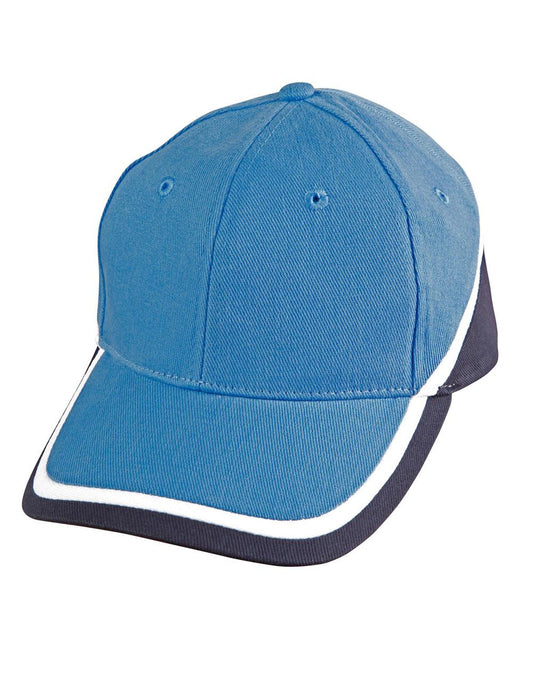 Tri-color sue heavy brushed cotton cap - CH38