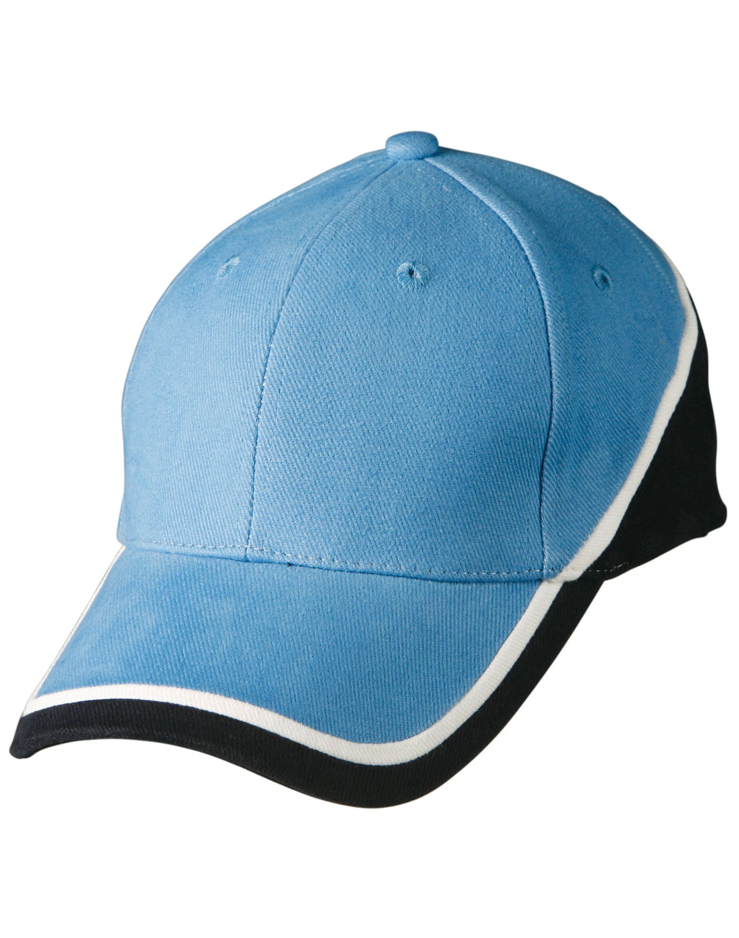 Tri-color sue heavy brushed cotton cap - CH38