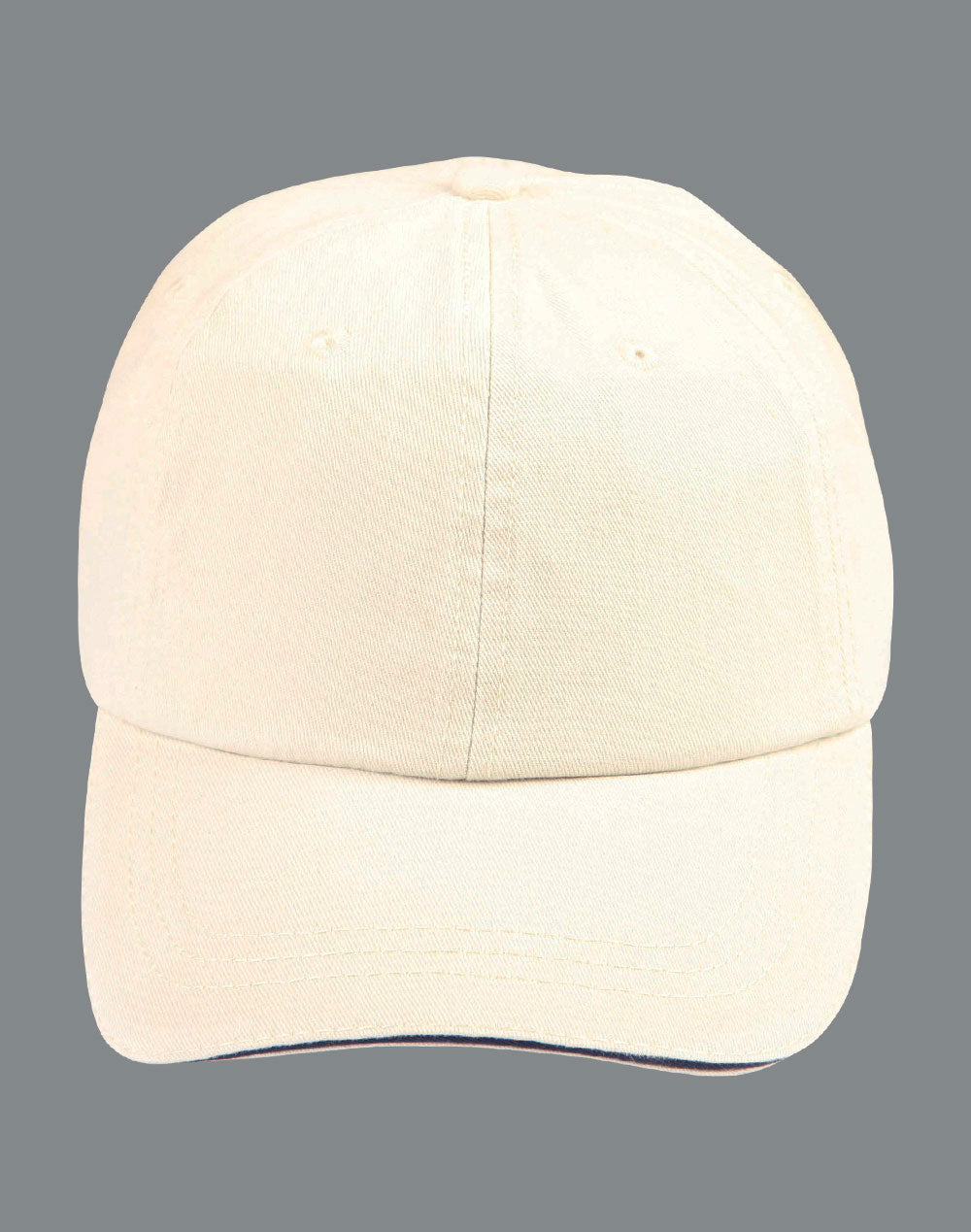 Washed polo cotton unstructured cap sandwich cap - CH40