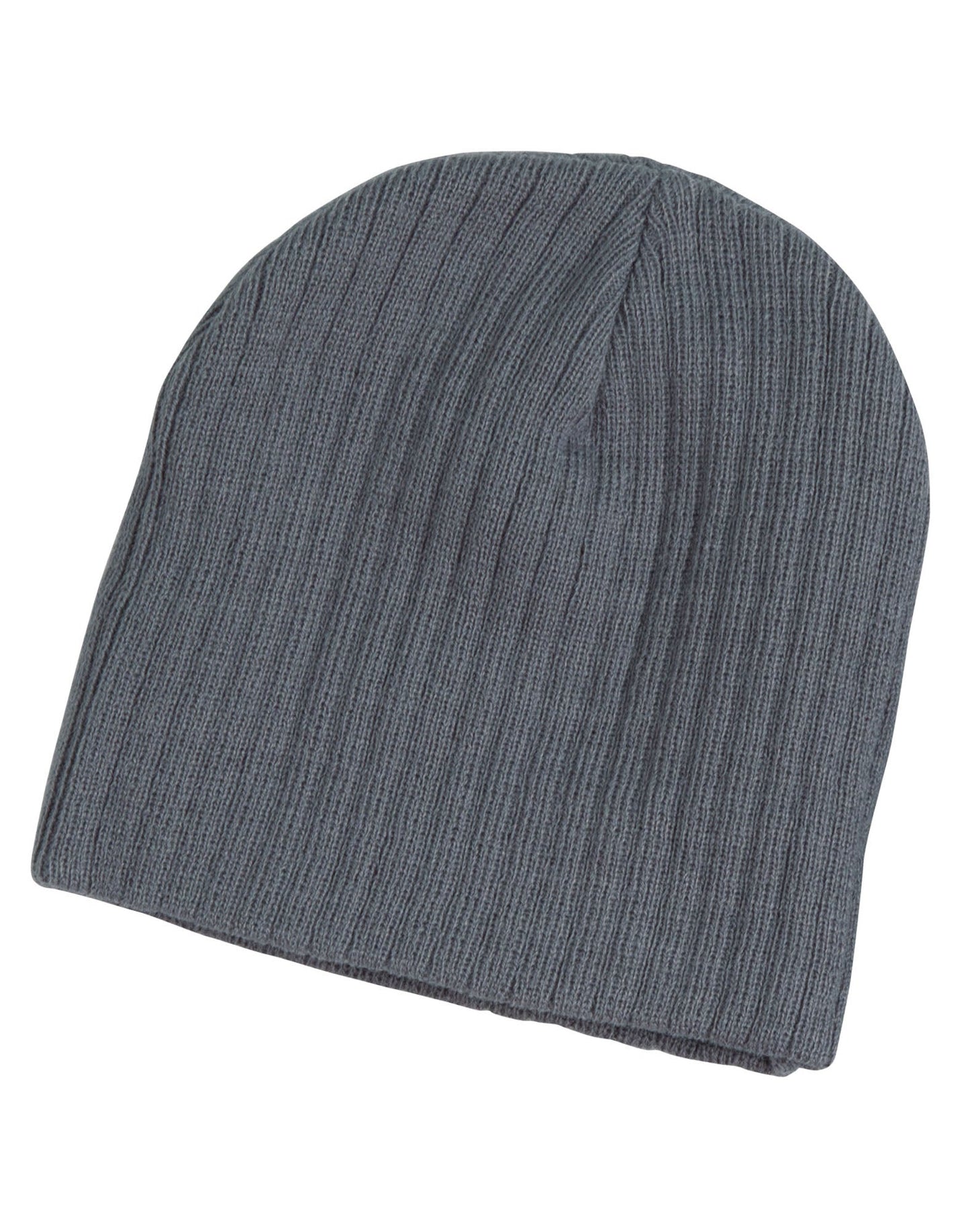 Acrylic knit beanie with cable row feature - CH62