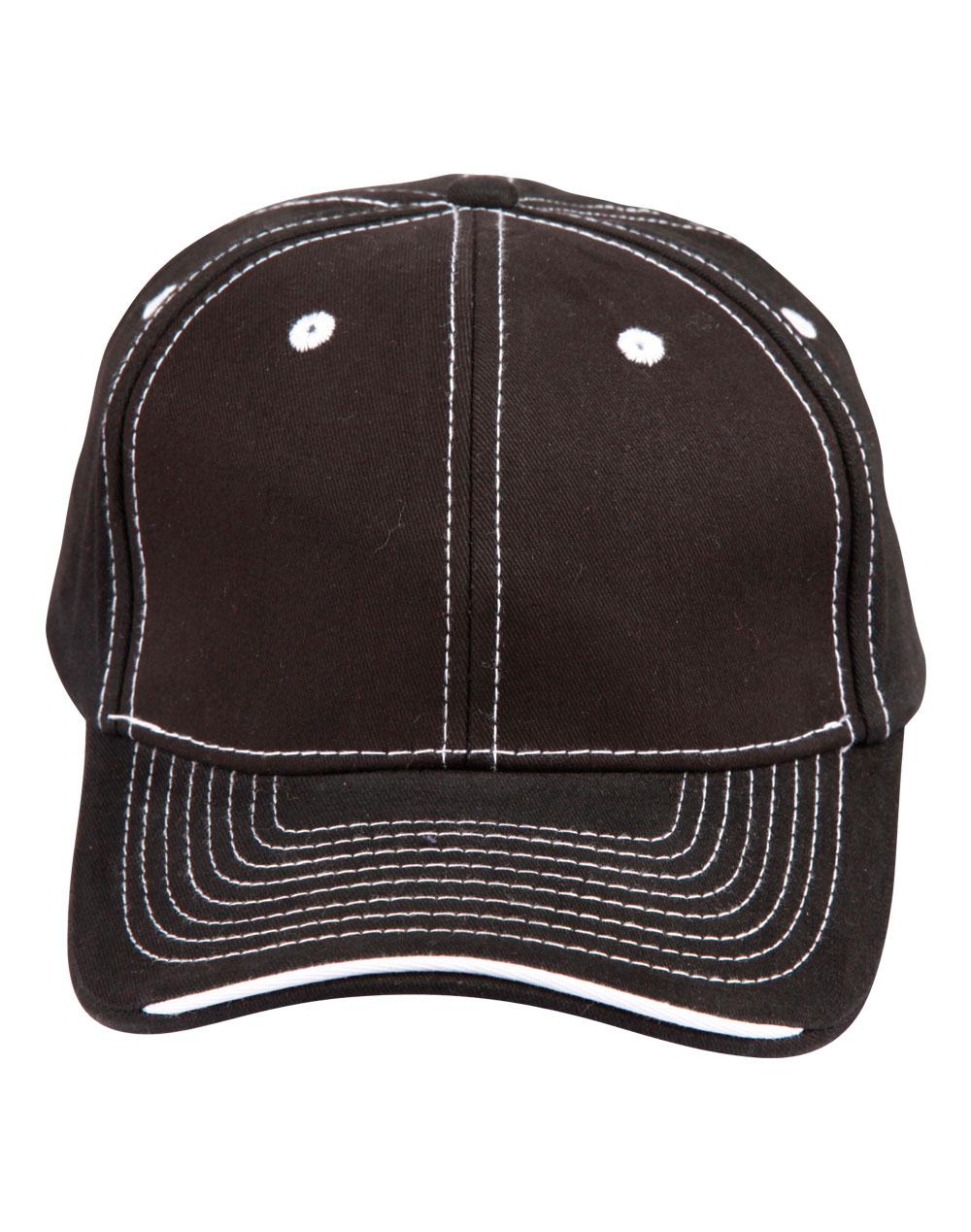 Premium Cotton Twill Contrast Trim Cap - CH65