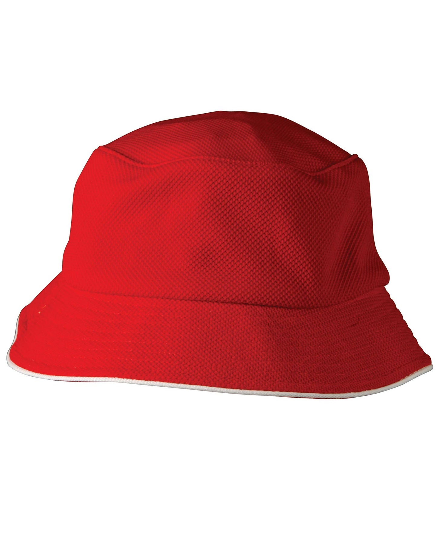 Pique mesh with sandwich trim bucket hat - CH71