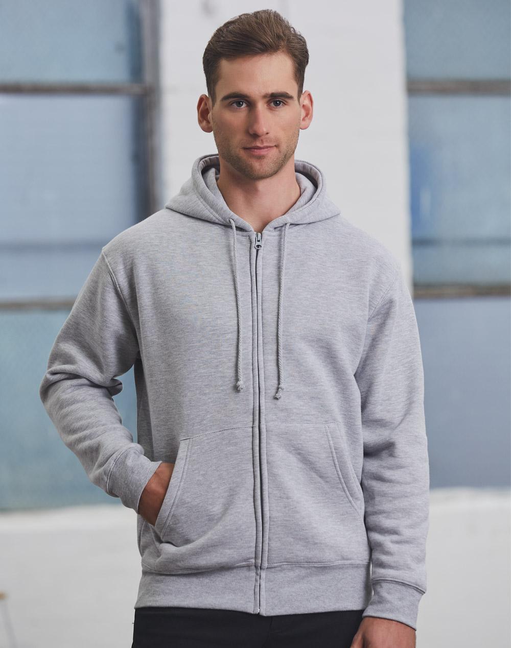 Men's full-zip fleecy hoodie - FL03
