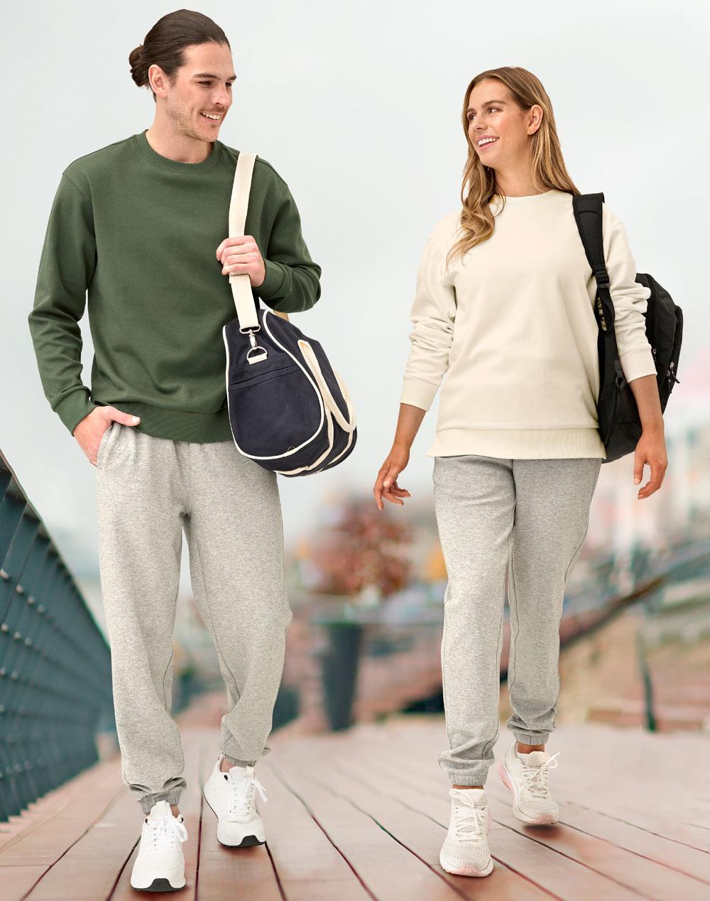 Unisex Airlayered CVC Crew Neck Sweater - FL05