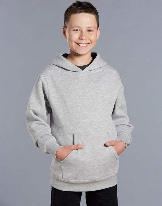 Kids' Close Front  Contrast Fleecy Hoodie - FL09K