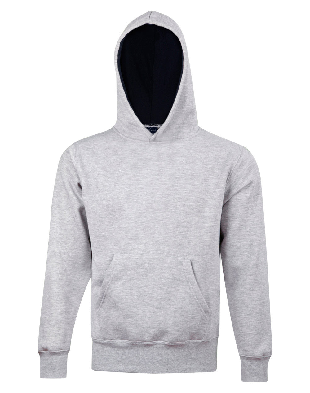 Kids' Close Front  Contrast Fleecy Hoodie - FL09K