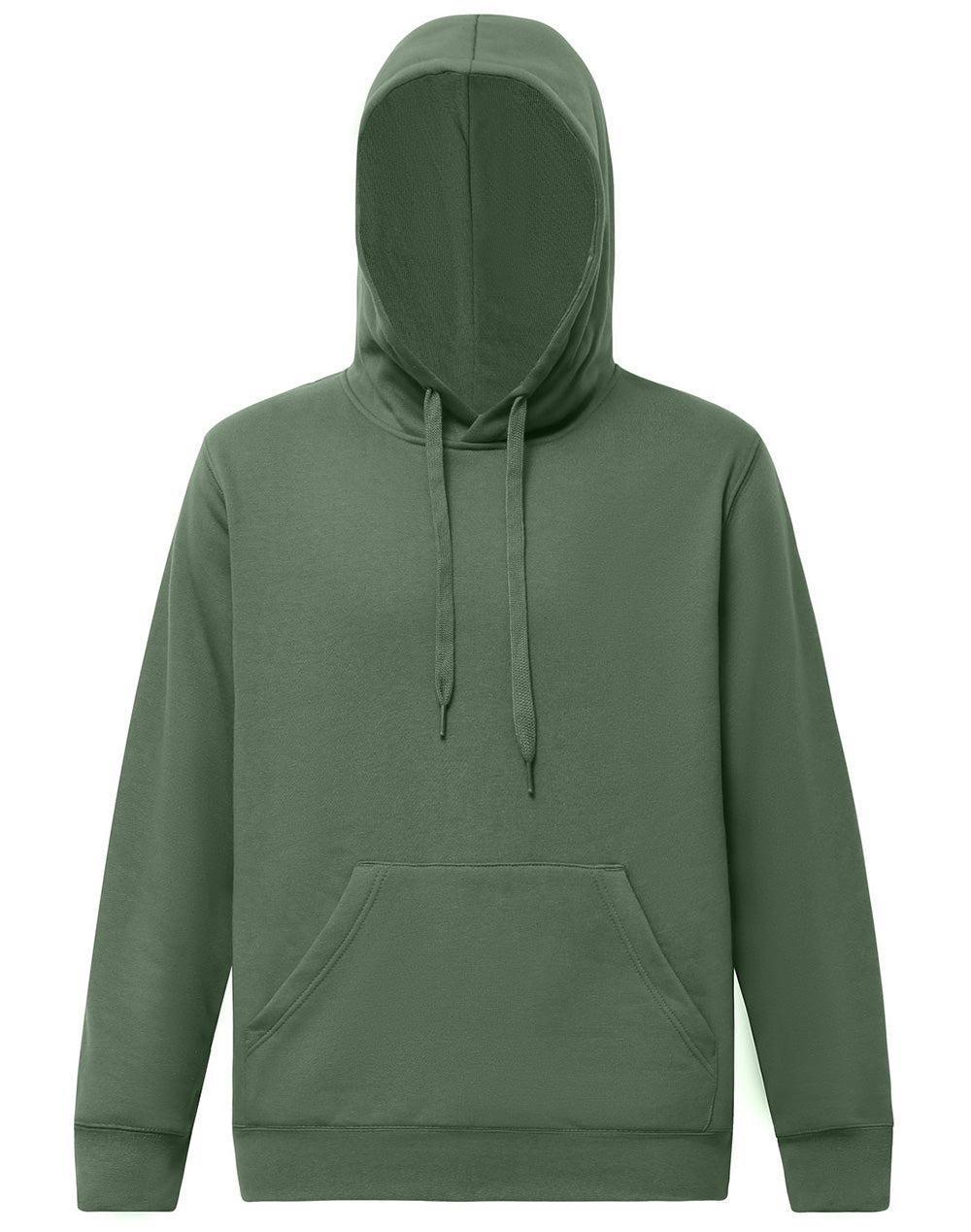 Adult's Close Front  Contrast Fleecy Hoodie - FL09