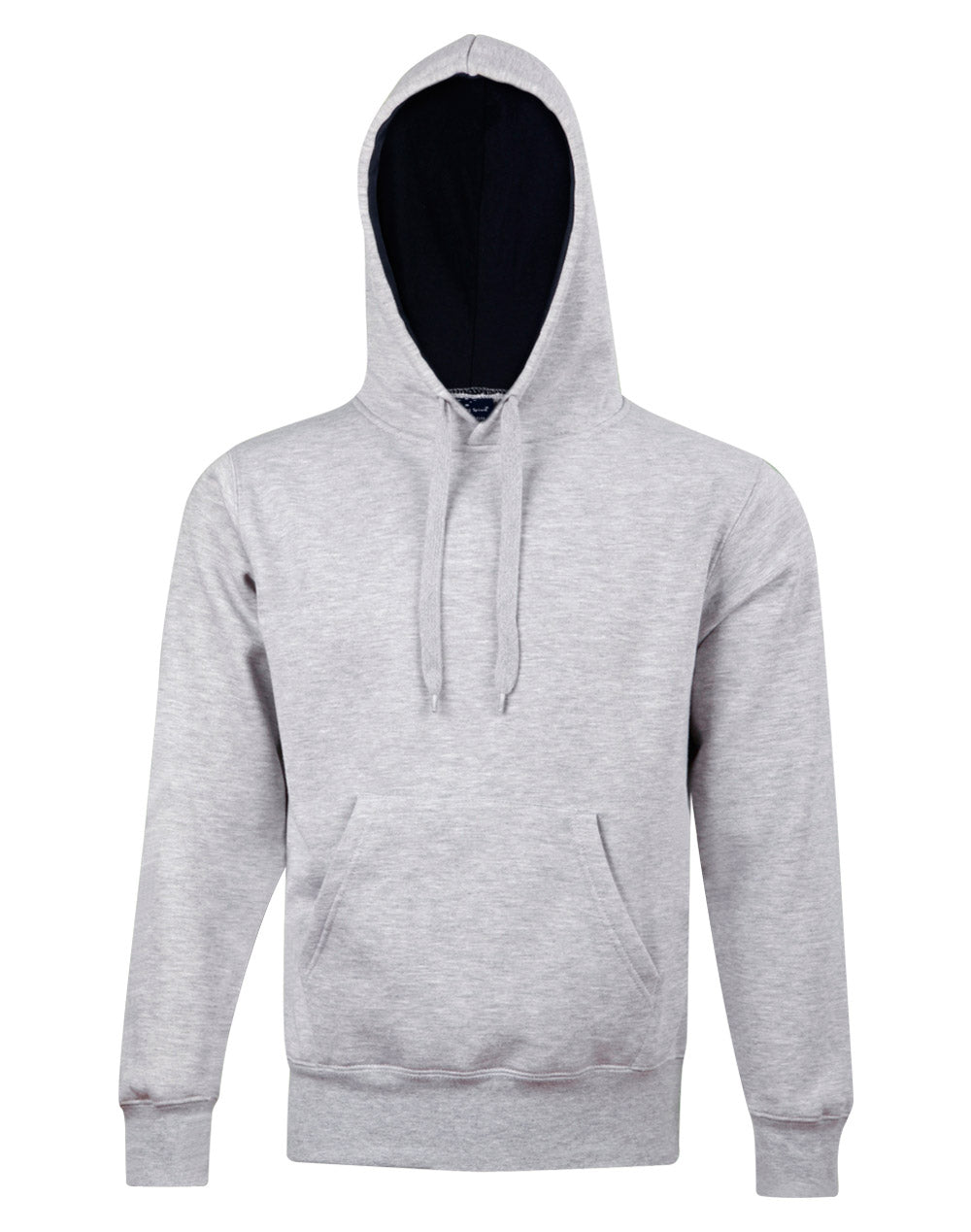 Adult's Close Front  Contrast Fleecy Hoodie - FL09