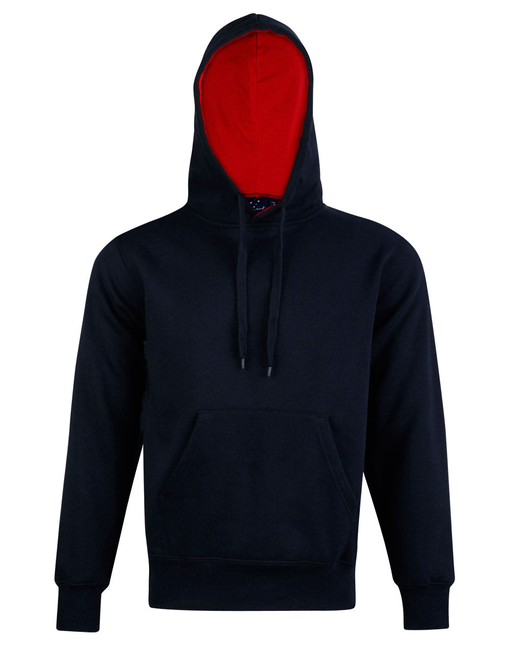 Adult's Close Front  Contrast Fleecy Hoodie - FL09