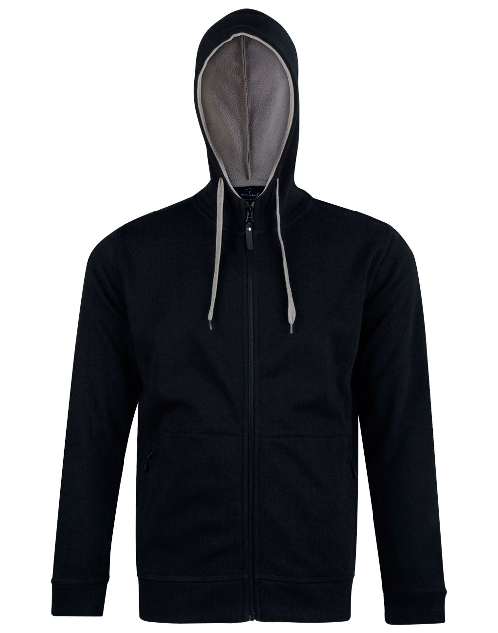 Men's Full Zip Contrast Fleece Hoodie - FL17