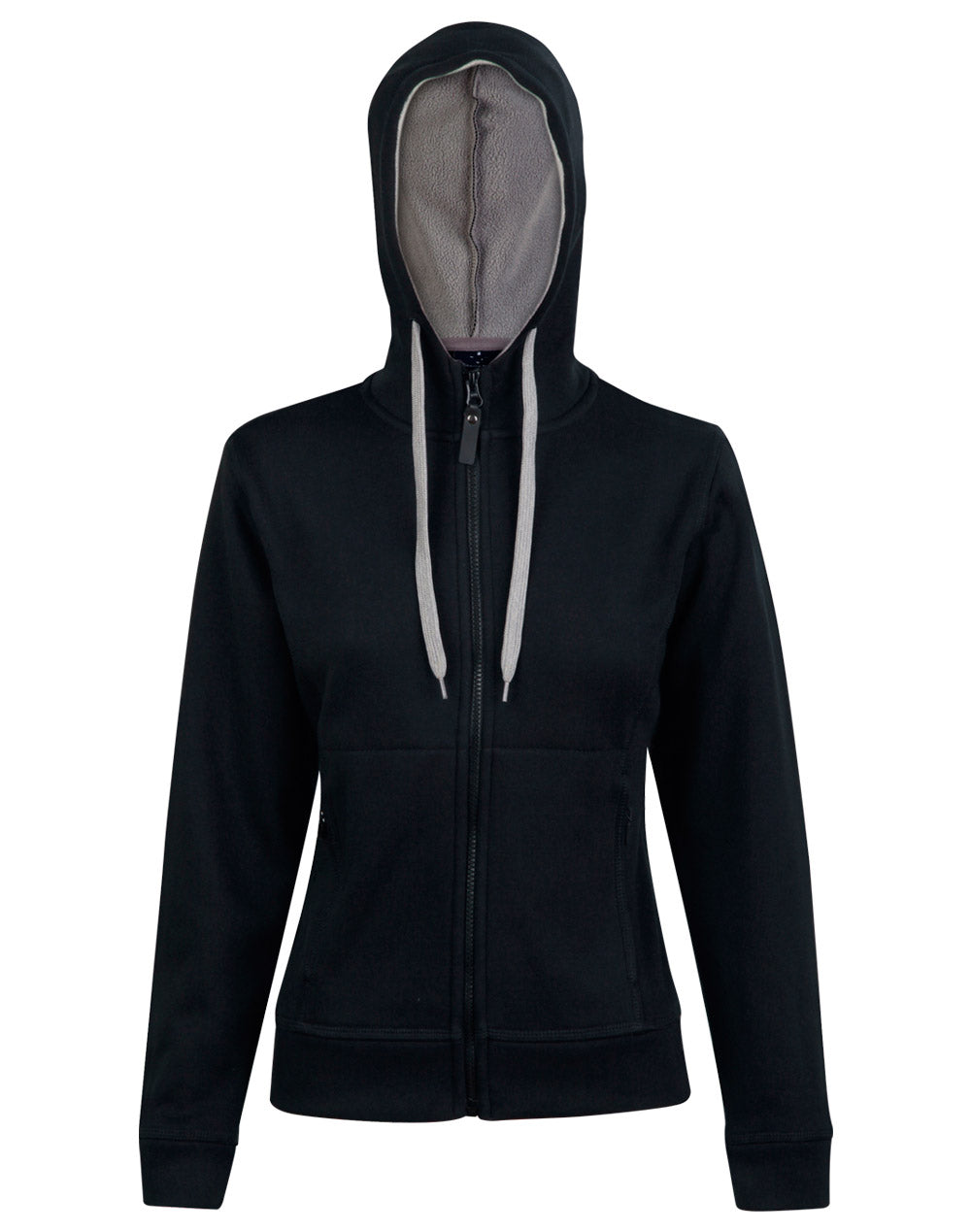 Ladies' Full Zip Contrast Fleece Hoodie - FL18